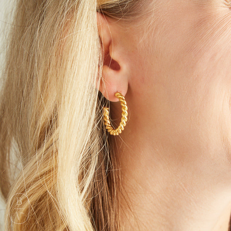 Virtue TWISTED ROPE HUGGIE EARRINGS