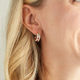 Virtue COLORED PAVE HOOP EARRINGS