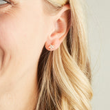 Virtue MINI RHINESTONE FLOWER STUD EARRINGS