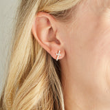 Virtue PAVE CROSS STUD EARRINGS