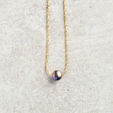 Virtue PETITE ROPE CHAIN MINI PEARL NECKLACE Gold 16 Peacock