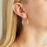 Virtue SMALL BRUSHED HOOP EARRINGS