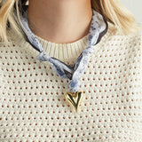 Virtue PUFF HEART ON SCARF NECKLACE