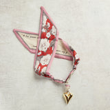 Virtue PUFF HEART ON SCARF NECKLACE Red Scent of Flowers