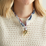 Virtue PUFF HEART ON SCARF NECKLACE