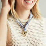 Virtue PUFF HEART ON SCARF NECKLACE