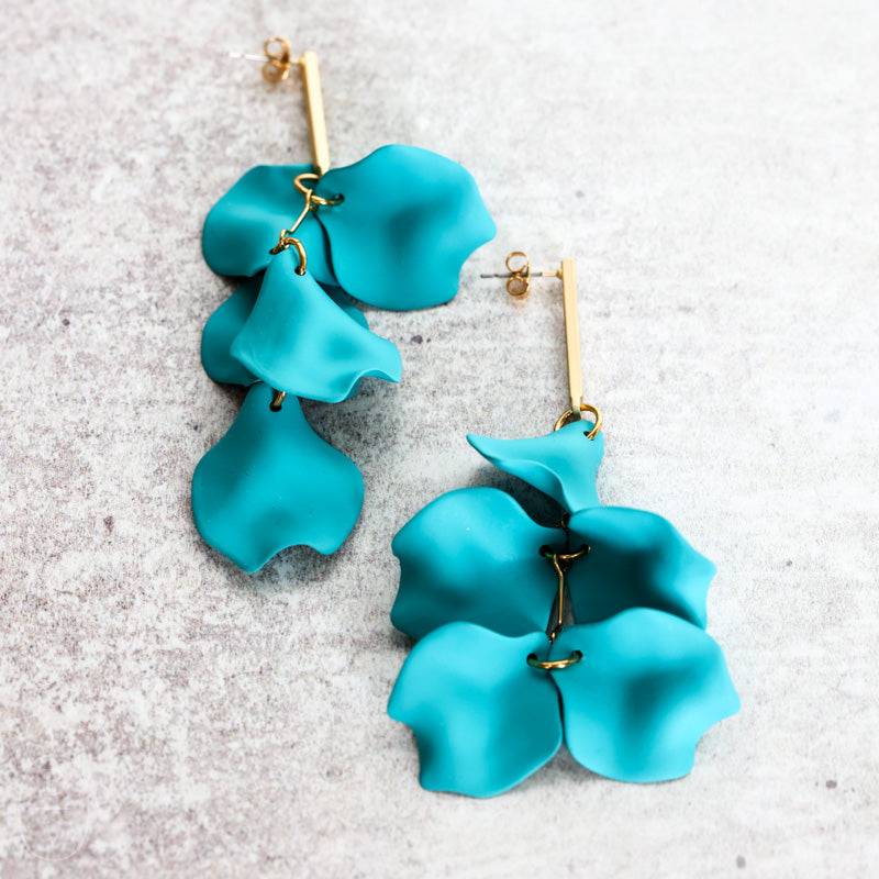 Virtue GOLD BAR POST HYACINTH EARRINGS Turquoise