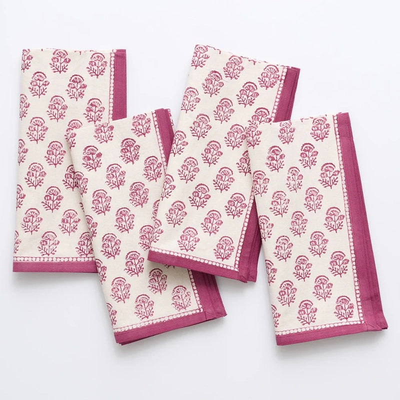 Pomegranate ANIKA NAPKIN SET OF 4 Fuchsia