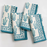 Pomegranate SAGAR NAPKIN SET OF 4 Aqua