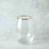 Zodax NEGRONI HAMMERED STEMLESS WINE GLASS