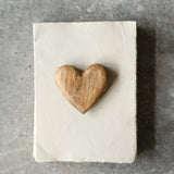 Creative Co-op HAND CARVED MANGO WOOD HEART