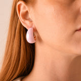 Golden Stella COLOR COATED CRESCENT HOOPS Lavender