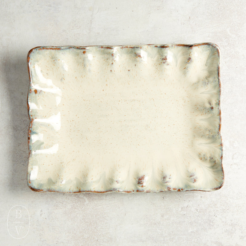 Etta B Pottery FLUTTERED RECTANGLE TRAY