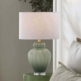 Jamie Young Company AGNES TABLE LAMP Celadon Glass