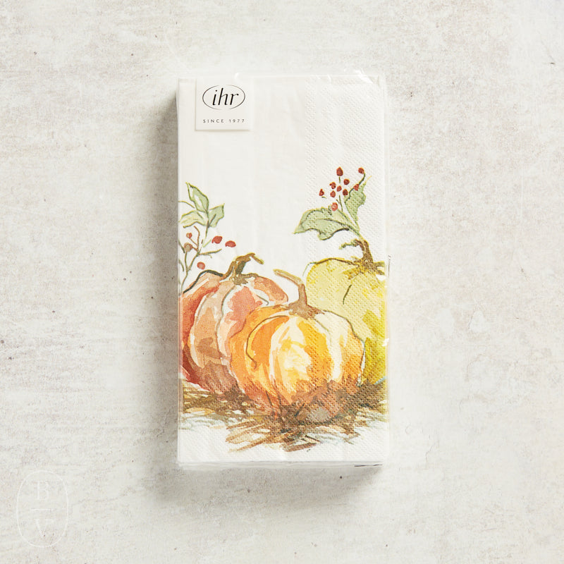 Boston International PAINTED PUMPKIN GUEST NAPKIN