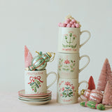Creative Co-op HOLIDAY BOTANICAL STONEWARE MUG