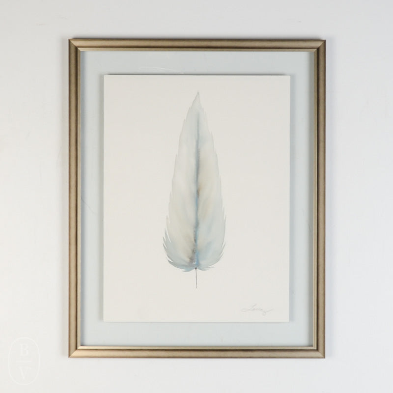 MEDIUM FLOATED FRAMED FEATHER PAINTING SERIES 9 NO 4