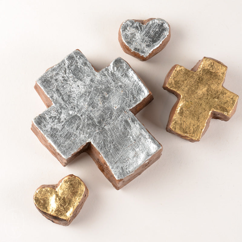 Barbara Biel Handmade Metallic Cross
