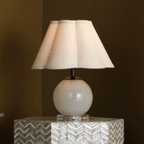 Jamie Young Company DOTTIE TABLE LAMP Taupe Rafia Drum