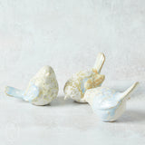 Creative Co-op WHITE GLAZE STONEWARE BIRD