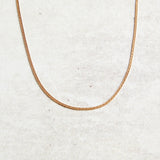 eNewton Design HERRINGBONE CHAIN CHOKER NECKLACE Gold