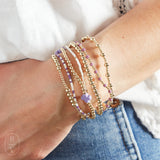 eNewton Design BLISSFUL PATTERN GOLD BEAD BRACELET