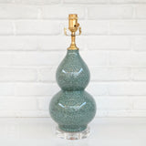 The Han House GRAY CRACKED STYLE GOURD LAMP