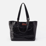 Hobo ROMY MAX TOTE BAG Black Polished Leather