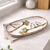 Etta B Pottery PERCHING FRIENDS Blue Birds