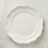 Etta B Pottery RIMMED ROUND DINNER PLATE Eyelet White