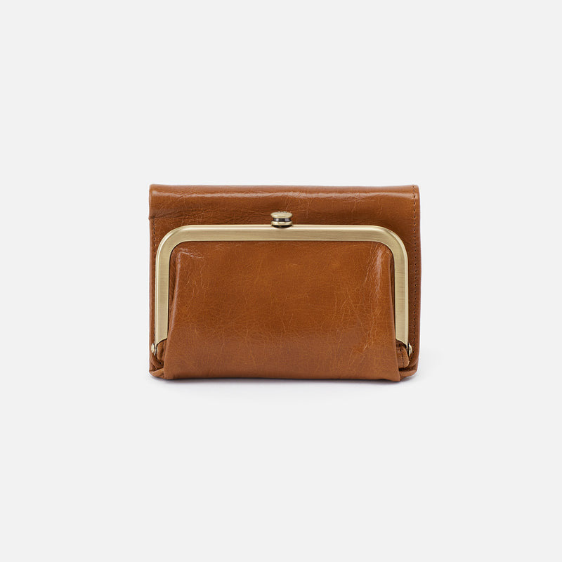 Hobo ROBIN COMPACT WALLET Polished Leather Truffle