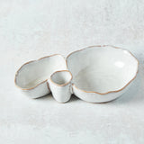 Bloomingville REACTIVE GLAZE 3 SECTION STONEWARE DISH