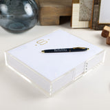 Black Ink GOLD FOIL LARGE INITIAL NOTEPAD