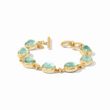 Julie Vos NASSAU DEMI STONE BRACELET Iridescent Aquamarine Blue