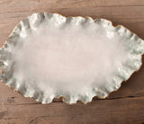 Dixie Pottery FREE FORM 24K GOLD RIM Green