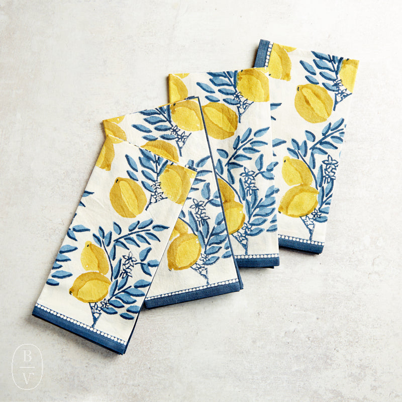 Pomegranate LEMON VINE NAPKIN SET OF 4