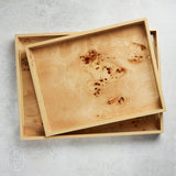 Creative Co-op NATURAL WOOD VENEER TRAY WITH HANDLE