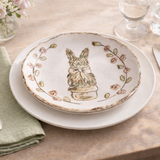 Etta B Pottery BUNNY TOPIARY PLATE