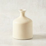 Creative Co-op STONEWARE VASES White Large Cylinder