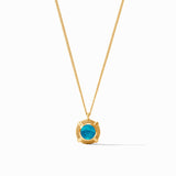 Julie Vos CABOCHON SOLITAIRE NECKLACE Iridescent London Blue