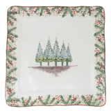 Arte Italica NATALE SQUARE PLATTER CHARGER