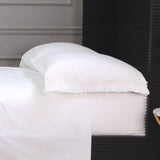 Pom Pom At Home AUDREY RUFFLE PERCALE PILLOWCASE SET White