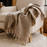 Pom Pom At Home MONTAUK THROW Natural 50x60