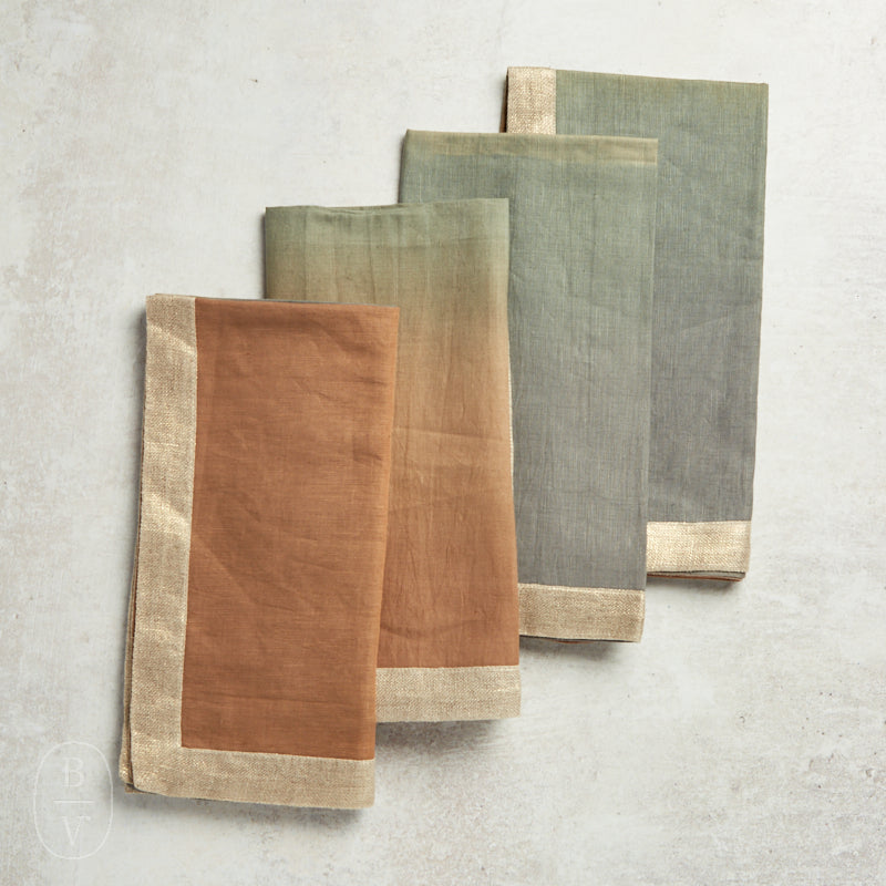 Kim Seybert DIP DYE NAPKIN Beige Taupe Gray