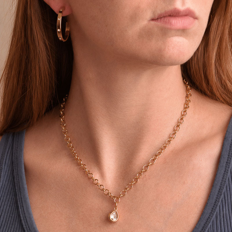 CV Designs PEAR CRYSTAL DROP