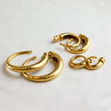 Julie Vos HAMMERED HOOP EARRINGS