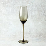 Zodax MADELEINE CHAMPAGNE FLUTE GLASS Smoke