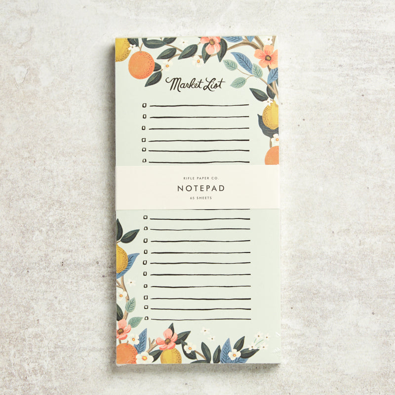 Rifle Paper Co MARKET SHOPPING PAD Citrus Grove