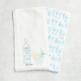 Pomegranate MOJITO LINEN TEA TOWEL SET OF 2