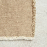 Deborah Rhodes WASHED FRINGE EDGE LINEN NAPKIN Taupe 21